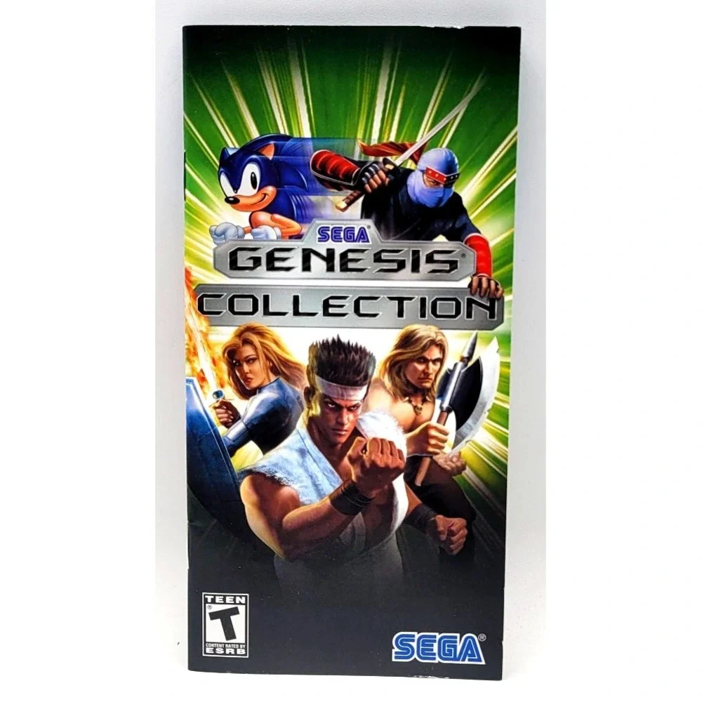 Sega Genesis Collection‎ PlayStation Portable PSP GAME MANUAL ONLY *NO GAME*